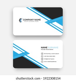 diseño vectorial de plantilla de tarjeta de negocios simple horizontal
