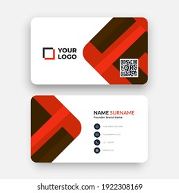 horizontal simple business card template vector design
