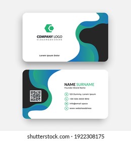diseño vectorial de plantilla de tarjeta de negocios simple horizontal