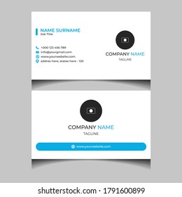 horizontal simple clean Business Card template vector design