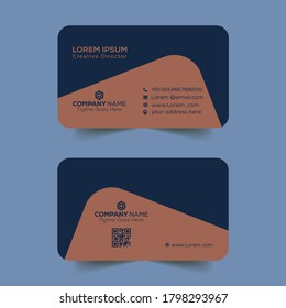 horizontal simple clean Business Card template vector design 