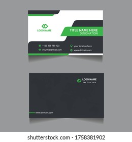 horizontal simple clean modern corporate Business Card template vector design. print ready corporate identity 