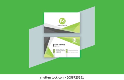 horizontal simple clean template vector design, layout in rectangle size. creative dark business card vector design,