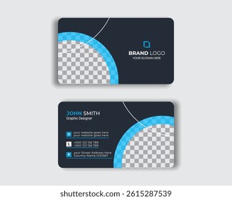 Horizontal simple clean template vector design, layout in rectangle size. modern creative business card and name card.