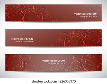 Horizontal simple web header, set of vector banner, design with precise dimension/design with place for your content or web presentation