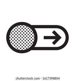 Horizontal Slider. Lock. Icon Filled with Dots.