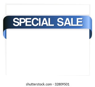 Horizontal special sale blue ribbon