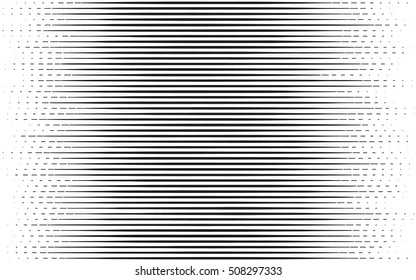 Horizontal speed line halftone pattern with gradient effect Template for backgrounds and stylized textures 