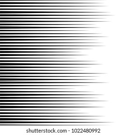 Horizontal speed lines for comic books. Abstract background. Vector
