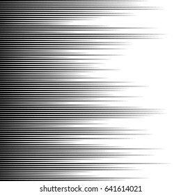 Horizontal speed lines for comic books.Straight, parallel lines abstract geometric texture,Monochrome lines pattern, vertically seamless.Black and white background