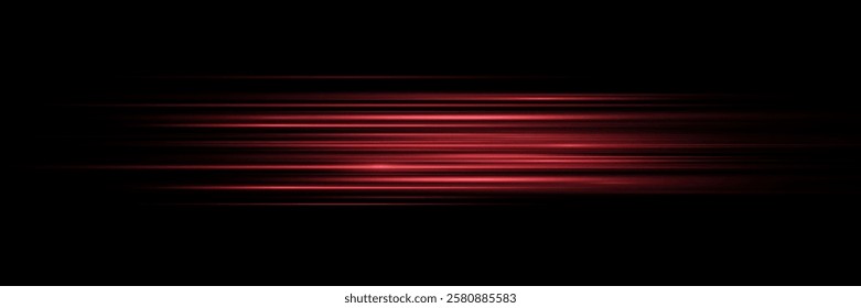 Horizontal speed lines connection vector background. Futuristic dynamic motion technology blue glowing lines air flow effect.  Racing cars dynamic flash effects city road with long exposure. 