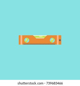 horizontal spirit level tool vector isolated in light blue background