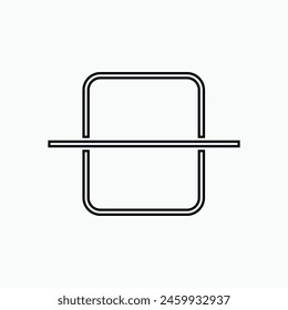 Horizontal Split Icon. Sections, Units. Symbol of Separation – Vector.
