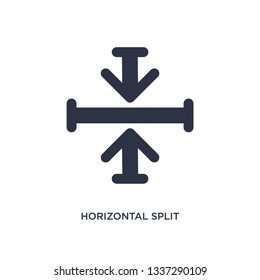 horizontal split isolated icon. Simple element illustration from arrows concept. horizontal split editable logo symbol design on white background. Can be use for web and mobile.