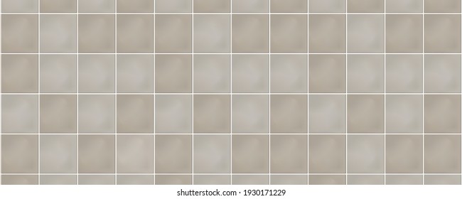 Horizontal square beige colored ceramic tiles. Seamless pattern, square beige and brown tiles. Vector illustration.
