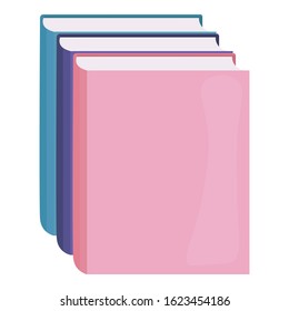 horizontal stack of colored books in isometric.education infographic template design with books pile 