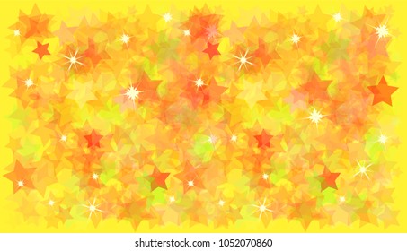 Horizontal Star blurred Yellow background