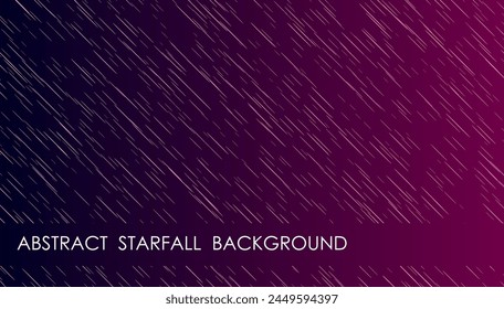 Horizontal star fall light abstract background with space sky, cover, site presentation in HD format. UI template layout for web design of internet products. Vector banner