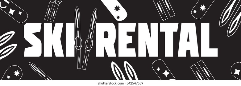 horizontal stencil ski rental 