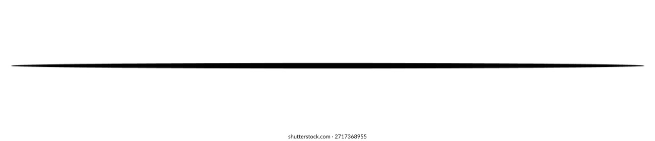 Horizontal tira de línea recta. Línea decorativa plana simple negra aislada