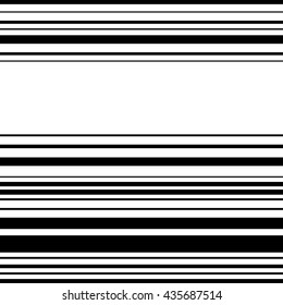 Horizontal straight parallel lines. Abstract monochrome seamlessly repeatable pattern