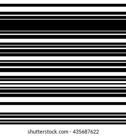 Horizontal straight parallel lines. Abstract monochrome seamlessly repeatable pattern