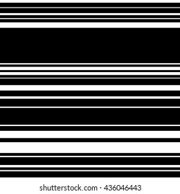 Horizontal straight parallel lines. Abstract monochrome seamlessly repeatable pattern