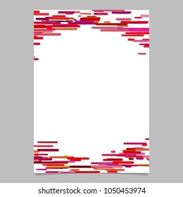 Horizontal stripe design background page template - blank abstract vector border flyer graphic