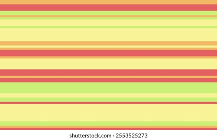 Horizontal stripe pattern with vibrant colours. Ideal for textile prints, wallpapers, and retro-inspired designs. A seamless vector graphic with modern line decoration