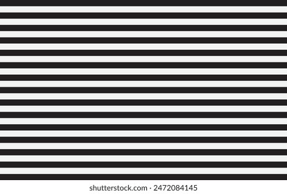 Horizontal striped black and white background . Striped background vector . Checkered texture background