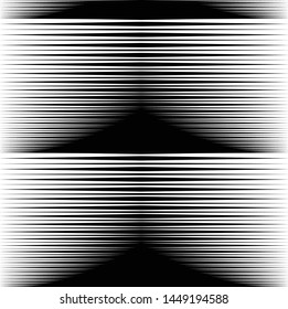horizontal striped lines pattern black monochrome vector graphic design element empty blank template isolated on white background