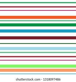 Horizontal striped seamless pattern. Fashion graphic background design. Modern stylish abstract texture. Design colorful template for prints, textiles, wrapping, wallpaper, website. Vector illustration
