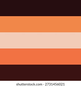 Listras horizontais de cor laranja marrom escuro e cor creme padrão textura de fundo
