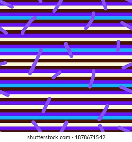 Horizontal stripes of lilac and blue are bright on a light background. The pattern is bright for textile, fabric, backgrounds, wrapping paper, Wallpaper.