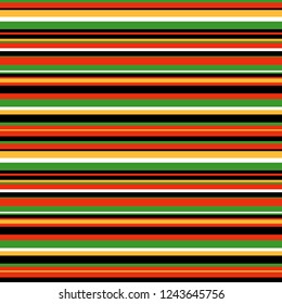 Horizontal Stripes Seamless Pattern - Colorful stripes design for Kwanzaa