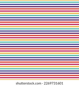 Horizontal Stripes Seamless Pattern - Colorful and bright striped repeating pattern design