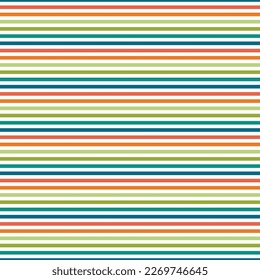 Horizontal Stripes Seamless Pattern - Colorful and bright striped repeating pattern design