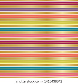 Horizontal Stripes Seamless Pattern - Simple bold horizontal stripes repeating pattern design