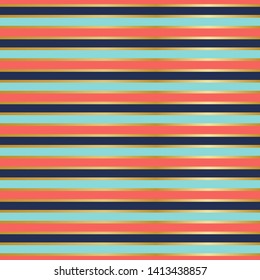 Horizontal Stripes Seamless Pattern - Simple bold horizontal stripes repeating pattern design