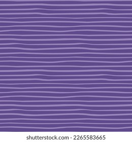 Horizontal stripes simple seamless geometric pattern, light on dark violet background. Hand drawn vector illustration. Childish texture. Design concept kids fashion print, textile, fabric, wallpaper