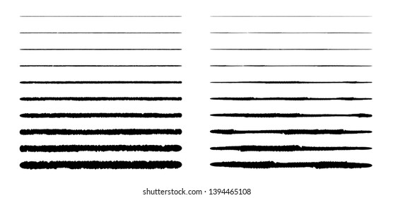 Horizontal Stripes. Vector isolated grunge lines