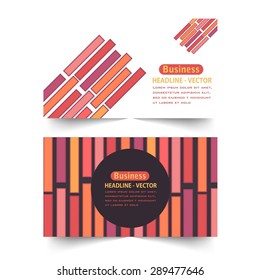 Horizontal Style Multicolor Line and Blocks Elements Banner Design, Web Advertising Vector Template 