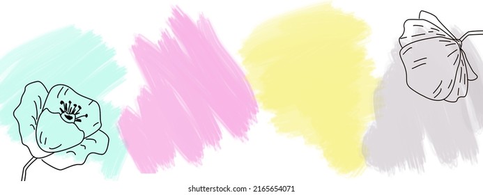 Horizontaler Sommerhintergrund mit Pflaumen in Pastelltönen 
