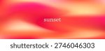 Horizontal sunset liquid gradient background with a warm orange and red fluid mesh blend