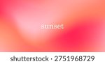 Horizontal sunset liquid gradient background with a warm orange and crimson fluid mesh blend