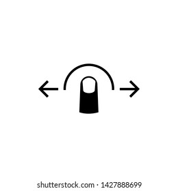 Horizontal Swipe Icon. Finger's Gesture Illustration As A Simple Vector Sign & Trendy Symbol for Design and Websites, Presentation or Mobile Application.