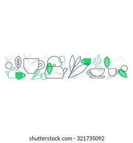 Horizontal tea ornament