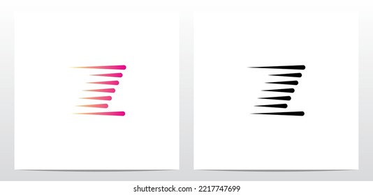 Horizontal Teardrop Shapes Letter Logo Design Z