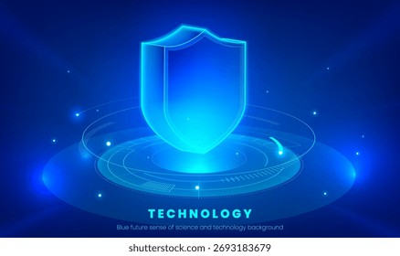 Horizontale Technologie Sinn Hintergrund Illustration Sicherheitsschild