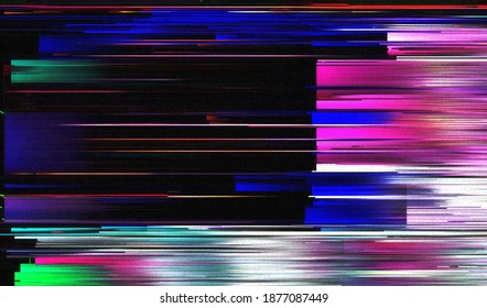 Horizontal television distortion. Vector illustration.
